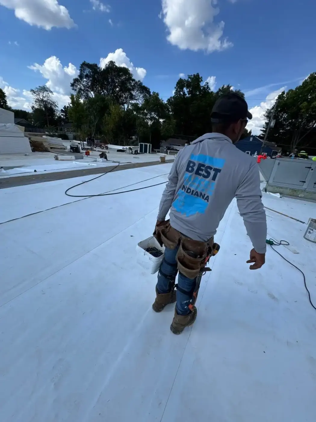 Commercial roofing by Union City Commercial Roofing near Yorktown, IN